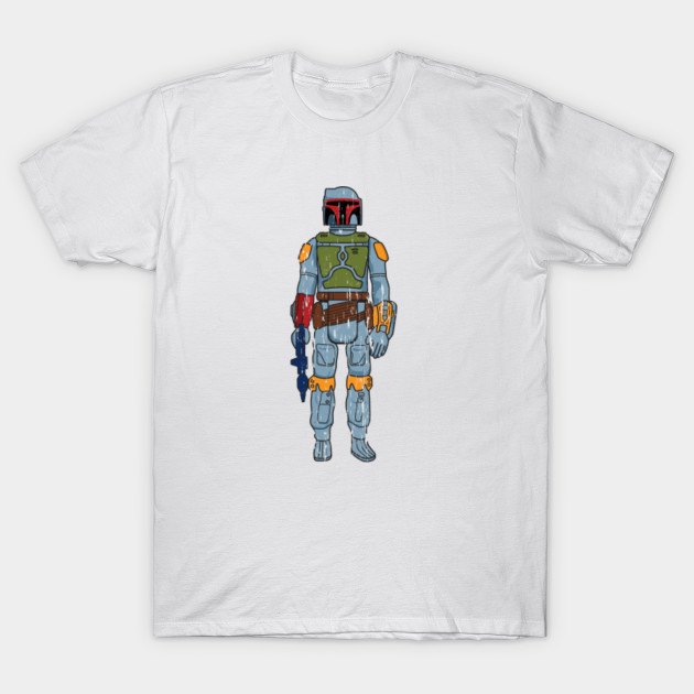 Distressed VIntage Kenner Bounty Hunter action Figure T-Shirt-TOZ